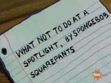 Spongebob writing paper